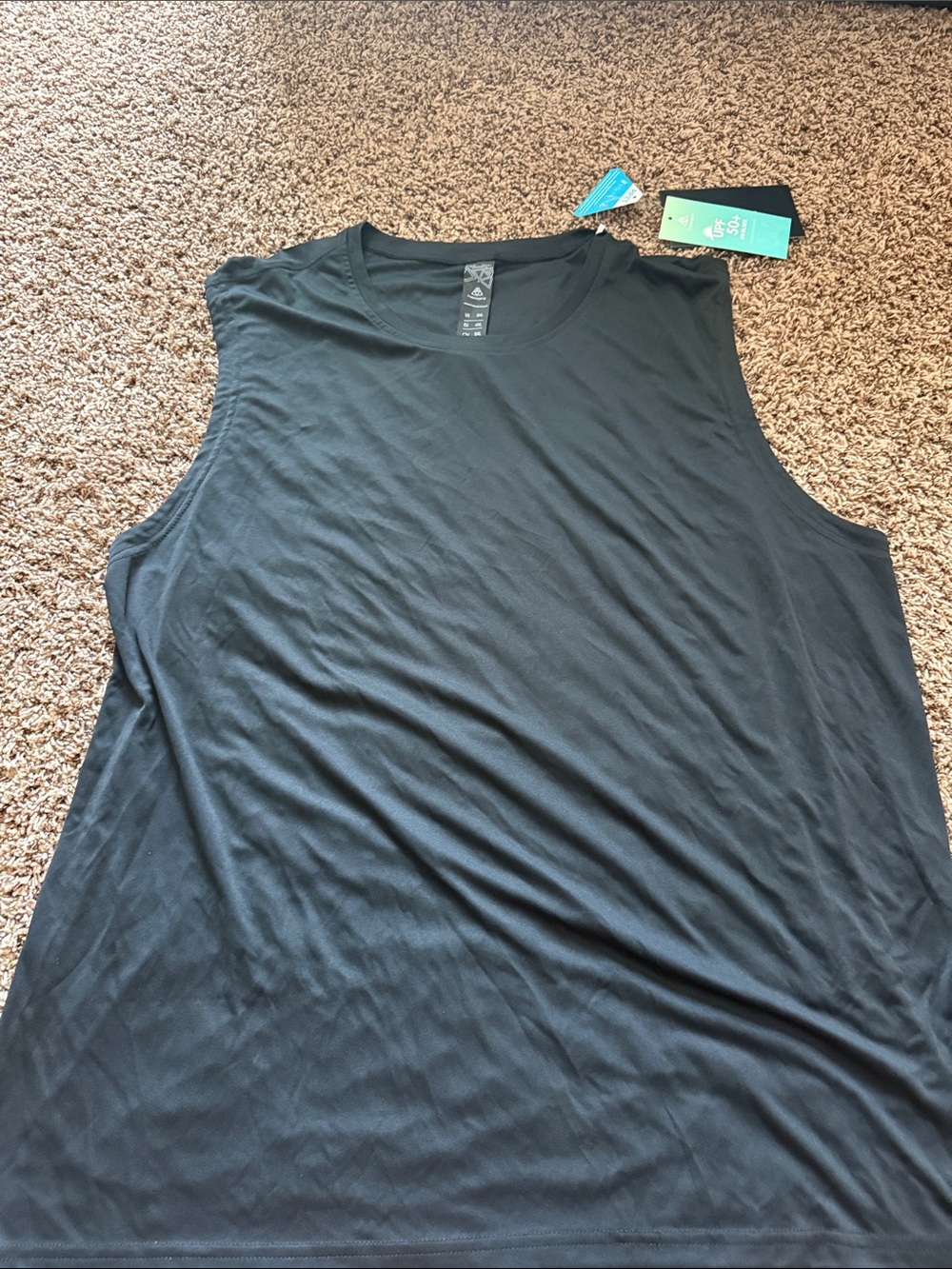 Haimont Black Sleeveless Muscle Shirt